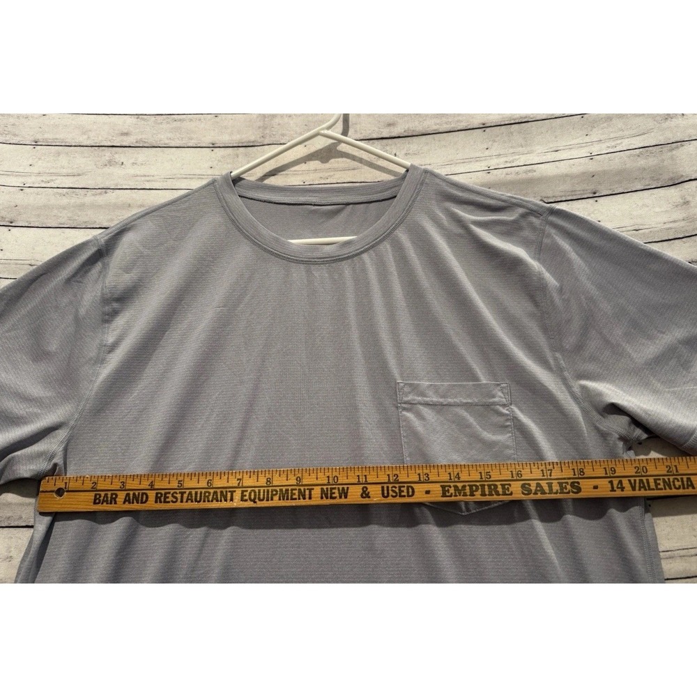 VUORI Mens Tradewind Active Performance Shirt Sz L Gray Short Sleeve Pocket V109 - Picture 9 of 12
